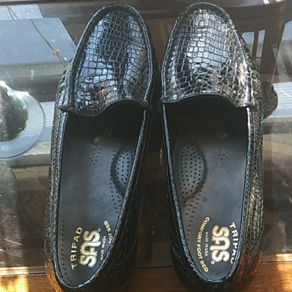 SAS tripad comfort croc 7M shoes woman's black